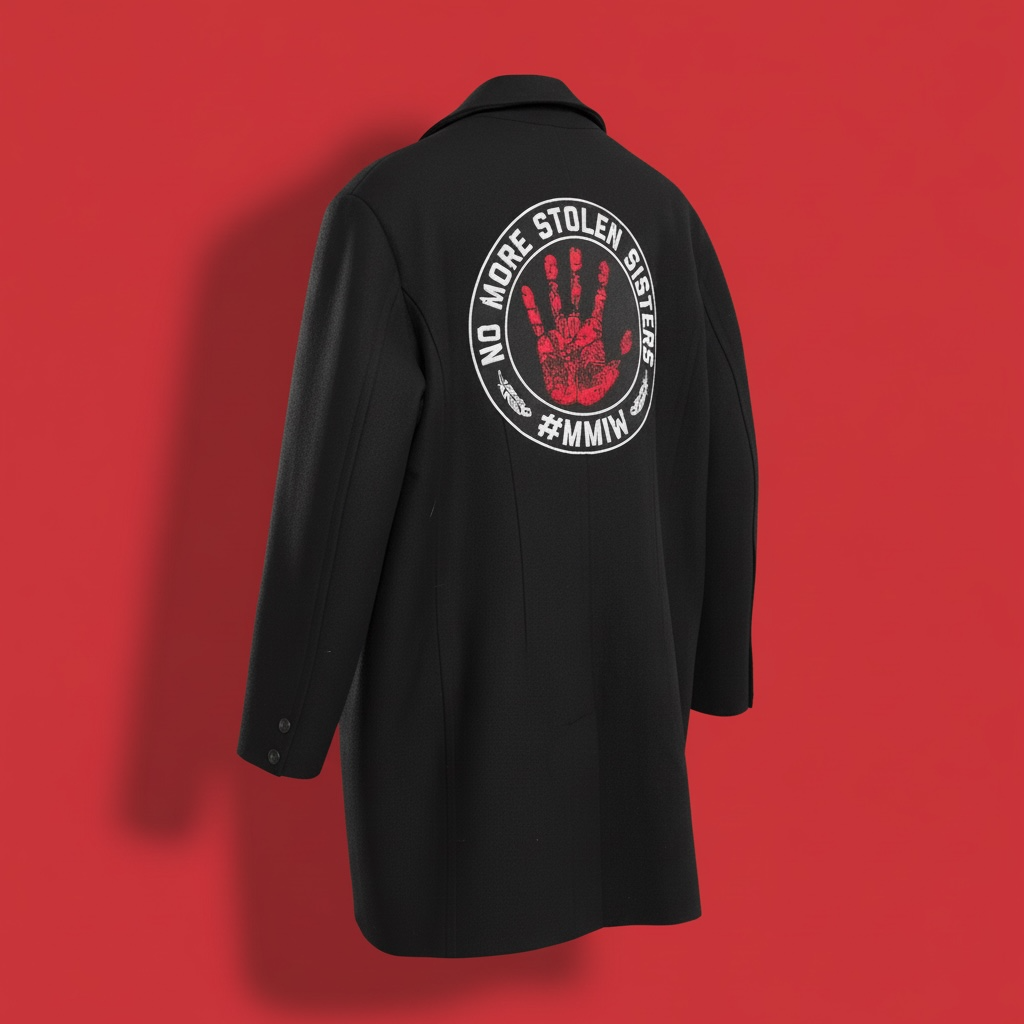 MMIW Black Wool overcoat