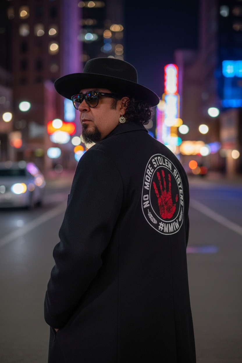MMIW Black Wool overcoat