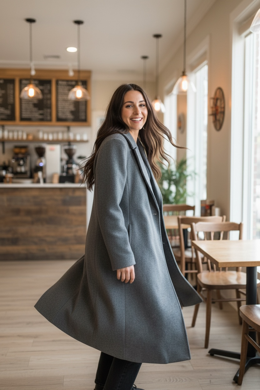 MMIW Gray Wool Overcoat