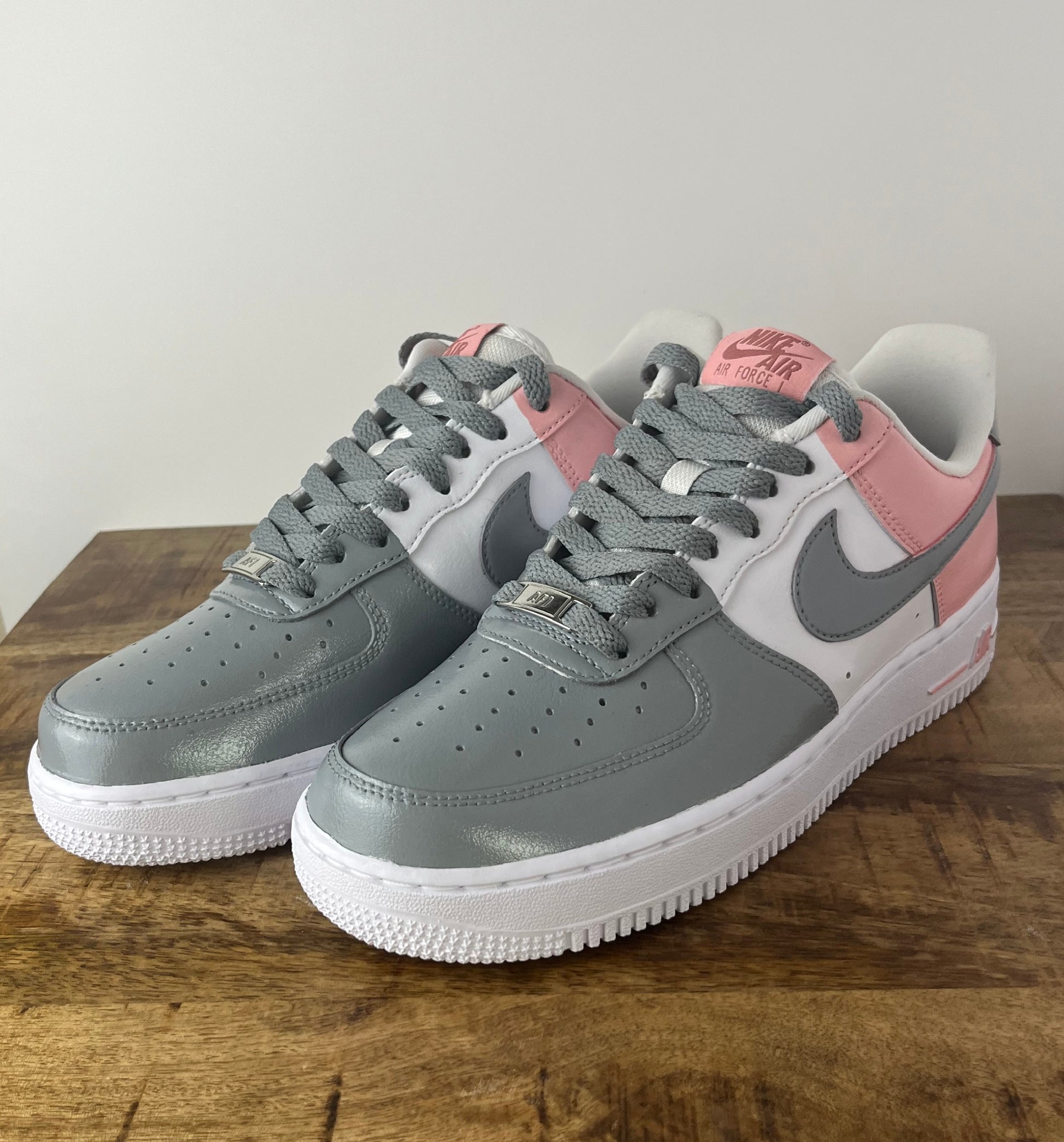 Pink and Grey Color way AF1's